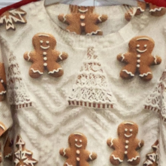 Brand new Holiday Sweater. Gingerbread dad people galore so cute. Size XL - Picture 4 of 7